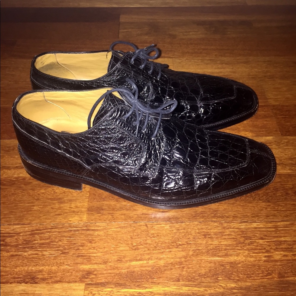 DiStefano Men's Crocodile Leather Shoes